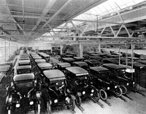 Model-T Ford Assembly Line